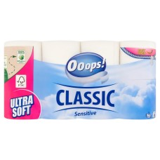 Ooops!Classic Sensitive Toalettpapír 8 tekercs 3rtg