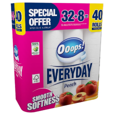 Ooops!Peach Toalettpapír 40Tekercs 3Rtg/60